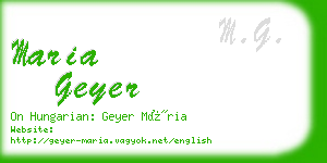 maria geyer business card